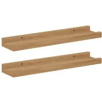 vidaXL Regal Wandregal 2 stk. Braun 40 x 9 x 3 cm Holzwerkstoff, 2-tlg.