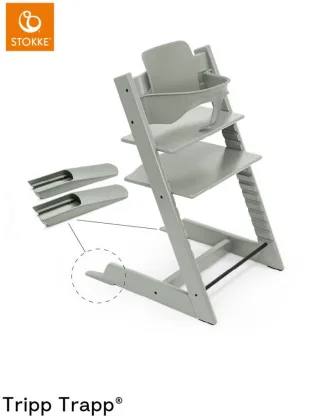 Stokke Hochstuhl Tripp Trapp Buche Glacier Green inkl. Baby Set²