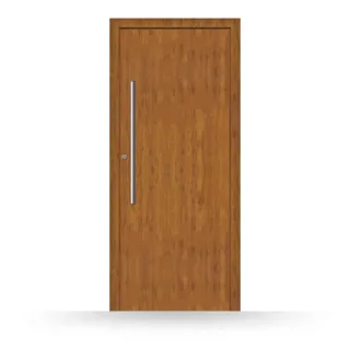 Haustür Holzoptik, Aluminium mit Holz-Dekor Eiche, Anthrazitgrau RAL 7016, 700 x 1700 mm, individuell konfigurieren