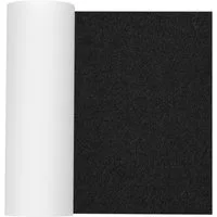 Clanmacy Möbelfuß Filz selbstklebend 50x150cm, Filzgleiter Selbstklebend Schwarz