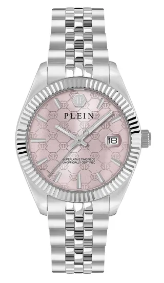 Philipp Plein Date Superlative Silber Damen Armbanduhr PWYFA0826