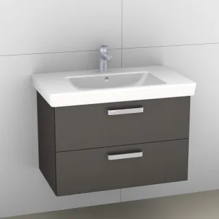 Artiqua 414 Waschtischunterschrank für Subway 2.0 717580 Stahlgrau Metallic, 414-WU2L-V69-7141-88 414-WU2L-V69-7141-88
