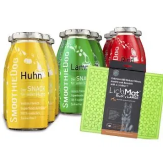 SmoothieDog Klassik + Lickimat Grün 12x250 g