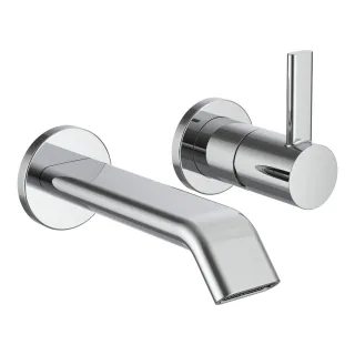 LAUFEN 2-Loch Waschtischarmatur Unterputz MEDA für Simibox 2-Point Ausladung 150 mm chrom HF506622100000