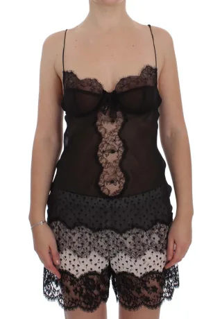 Dolce Gabbana Chemise mit Spitzenverzierung