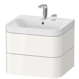 Duravit Happy D.2 Plus c-shaped Set wandhängend Weiß Hochglanz 575x490x480 mm - HP4345E2222 HP4345E2222
