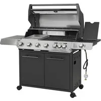 Primaster Gasgrill Primaster Gasgrill Cody Powerzone &, Deckelthermometer Heckbrenner mit Rollen Seitenbrenner