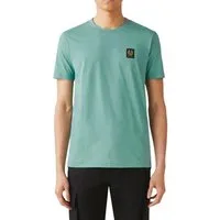 Belstaff T-Shirt Retro 1924 Patch Regular Fit Shirt Gesticktem Rand versehener Phoenix-Patch auf der Brust