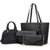 OKWISH Henkeltasche Umhängetasche Handtasche Tragetasche Aktentasche Tasche (Schultertasche Arbeitstasche Messenger-Tasche Top Griff Schultergurt, 4-tlg., Bürotasche, Ledertasche, Unitasche, Freizeittasche), für Frau Frauen Jungen Freizeit Business S
