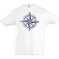 Urban Backwoods Print-Shirt Nautical Compass Vintage Kinder T-Shirt Tattoo Star Rockabilly Sailor (1-tlg) Stern Oldschool Art Rock