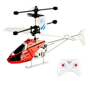 8011 2.4G 2CH Alloy Crash Resistant Anti Collision One-key Takeoff / Landing Cool Lighting Inductive RC Helicopter RTF
