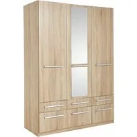 priess Kleiderschrank Schrank Garderobe Wäscheschrank Barcelona in 5 Breiten viel Stauraum, geräumige Schubkästen, mit Spiegel, MADE IN GERMANY