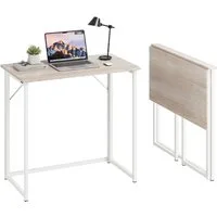NAIMP Klapptisch Schreibtisch, faltbar Computertisch, Bürotisch für Homeoffice, 80L x 46B x 74H cm