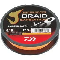 Daiwa Angelschnur, 300 m Länge, Daiwa J-Braid Exped. X8E 0.16mm-300m smash orange Geflochtene Schnur