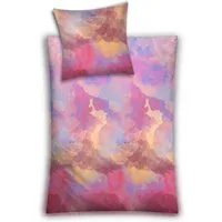 Kleine Wolke Bettwäsche Solero, Mako-Satin, 2 teilig, mit Aquarall-Print