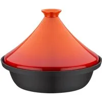 GSW Schmortopf Shadow, Gusseisen, Keramik (1-tlg), Orientalische Tajine aus Gusseisen für die schonende Zubereitung