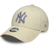 New Era Baseball Cap New York Yankees New Era MLB Metallic Logo 9Forty Women Cap Beige (1-St)