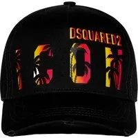 Dsquared2 Baseball Cap Basebalkappe Icon Sunset Logo Kappe Mütze Hat Cap Sunset -Print mit „ICON DSQUARED2“-Schriftzug