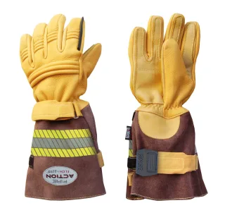 Brandhandschuh Fire Action Elch askö | Gelb | lange Stulpe | EN659:2008 | Nässesperre | direkte Feuerbekämpfung Innenangriff | Innenfutter 100% Kevlar 7