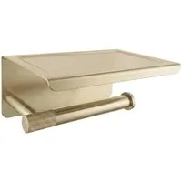 wohnwerk.idee Toilettenpapierhalter WC Rollenhalter mit Ablage Klopapierhalter Bad Zubehör modern, Gold, Gold Matt, Kupfer, Kupfer Matt, Titan, Chrom Matt
