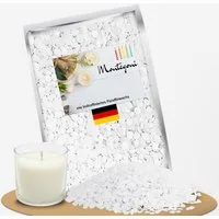 Montegoni Paraffinwachs für Kerzen, Kerzenwachs, vollraffineriertes Wachs Pastillen, Wachsgranulat pastillen, Kerzenwachs zum gießen