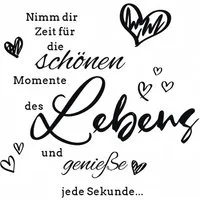 FOUORTUNATE-BEE Wandtattoo 2 Wandtattoos mit schwarzem Schriftzug für Wohnzimmer & Flur, Schrift Wandaufkleber Set für Wand, Möbel & Türen