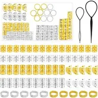 Zaewry Haarspange 72 Stück Dreadlocks Schmuck Haarspiralen Clips, Gewebter Haarschmuck, für Damen Herren