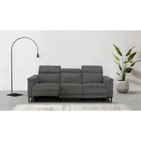 OTTO home 3-Sitzer LUND Cord, B. 222cm, manuelle/elektrische Relaxfunktion in 2 Sitzen, (links/rechts), USB-A bei elektrischer Ausführung, Kopfteilverstellung
