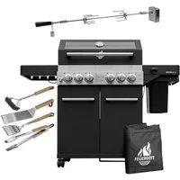 Feuergott Gasgrill FEUERGOTT Gas-Grillstation Hektor 4B-S Abdeckhaube
