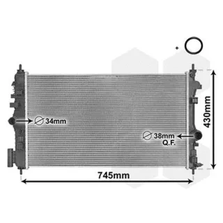 Van Wezel Motork?hler 37002474 Chevrolet Malibu Opel Insignia Saab 9-5 2,0