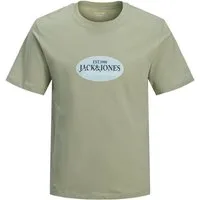 Jack & Jones Rundhalsshirt Jack&Jones XXL T-Shirt JORCATSKILLS salbeigrün Print