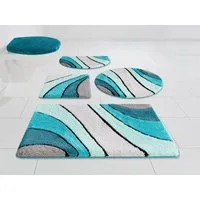 OTTO home Badematte Josie, Badvorleger, Badezimmer Teppich, Höhe 20 mm, rutschhemmend beschichtet, schnell trocknend, strapazierfähig, fußbodenheizungsgeeignet, Polyester, rechteckig, Badteppich, Badematten, rechteckig, rund & als 3-tlg. Set erhältli