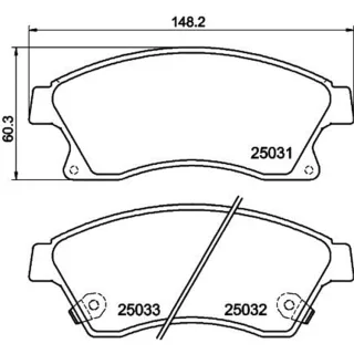 Hella Bremsbel?ge vorne Chevrolet Aveo Cruze Opel Astra