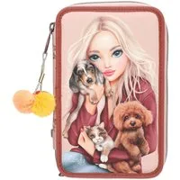 Depesche Geldbörse Depesche 3-Fach Federtasche TOPModel FUR EVER FRIENDS Rosa