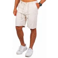 CARISMA Shorts Herren Leinen Baumwoll Mix Hose kurz trendig angenehm regular fit 2219 in Unifarbe