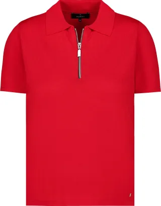monari - Poloshirt mit Zipper red - Gr. - 40