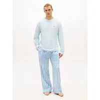 Tommy Hilfiger Underwear Pyjama LS WOVEN Pyjama SET PRINT (2 tlg) mit Rundhals, Hose kariert, mit elastischem Bund