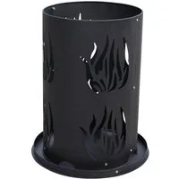 Linder Exclusiv GmbH Feuerstelle Feuersäule Terrassenofen Gartenkamin Feuerstelle, (Lagerfeuer, Brennstelle), aus Stahl, rustikal, 60 cm hoch