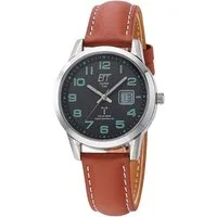 ETT Funkuhr Gobi Lady ELS-11588-22L, Armbanduhr, Damenuhr, Solar, Datum, Lederarmband