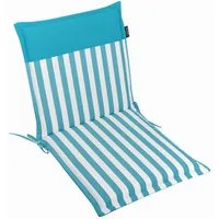 LILENO HOME Polsterauflage Gartenstuhl Niedriglehner Auflage, bequeme Sitzauflage für Gartenmöbel, (1 St., 1er Set), Polsterauflage Streifen Aqua, Sitzpolster für Klappstühle