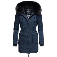 Navahoo Wintermantel Luluna Prc edler Parka mit großer Kunstfellkapuze