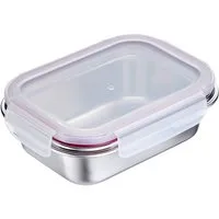 WESTMARK Lunchbox Edelstahl Lunch Box/ Frischhaltedose, 600 ml, Edelstahl 18/8, Polyprophylen (PP), Silikon, (1-tlg), auslaufsichere Brotdose – mikrowellen- & ofenfest