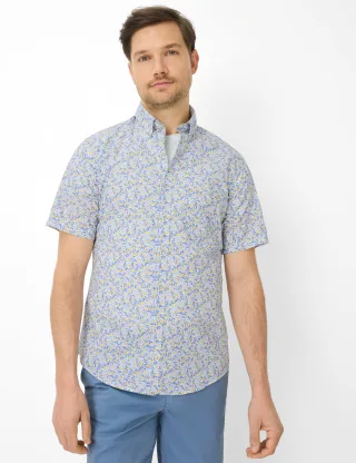 Brax Herren Hemd Style DAN heaven, Blau, Gr. XXXL
