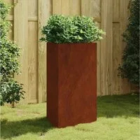 furnicato Hochbeet Pflanzkübel aus Cortenstahl 50 x 43 x 75 cm, Farbe Rostig