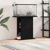 vidaXL Aquariumunterschrank Aquariumständer Schwarze Eiche 75 x 36 x 72,5 cm Holzwerkstoff