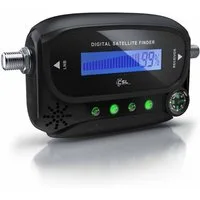 CSL Satfinder digitaler Satellitenfinder mit Pegelskala & akustischem Signalton, Satelliten Finder Messgerät, LCD Display