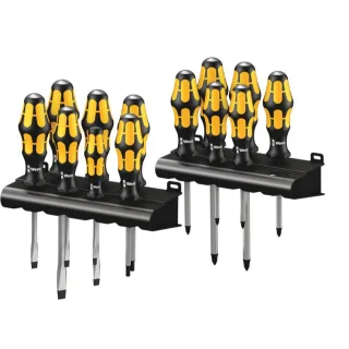 Wera Big Pack 900 Schraubendrehersatz Kraftform Wera: Der Schraubmeißel + Rack, 13-teilig - 05133285001