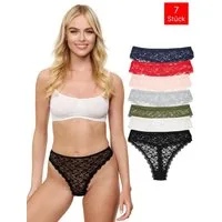 Tazzio String 7er-Pack Damen Tanga Unterhose F917 (Packung, 7-St., 7er-Pack) zeitlos und unsichtbar unter deiner Kleidung