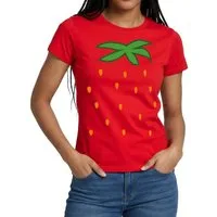 Spreadshirt T-Shirt Erdbeere Früchte Kostümersatz Karneval Fasching Frauen T-Shirt (1-tlg)