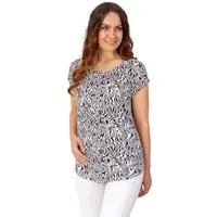 Estefania for woman T-Shirt 187-1265 schwarz-weiß, gemustert